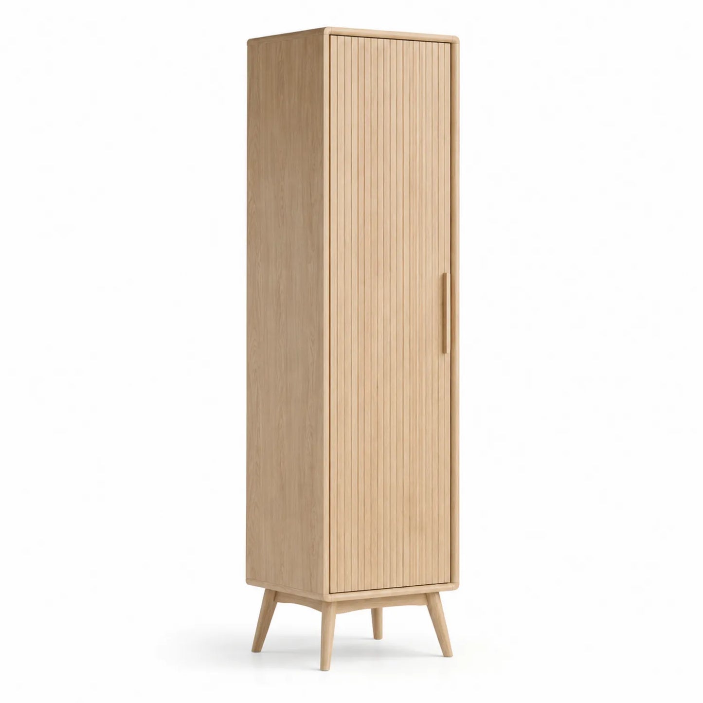 Kleiderschrank aus Eichenholz, 50 x 200 x 50 cm, Hellbraun