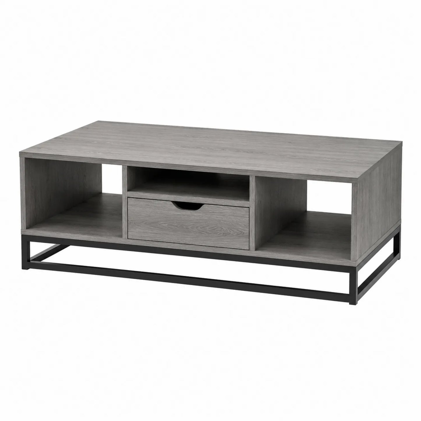 Couchtisch Holz Grau mit Schublade 110x60x40cm