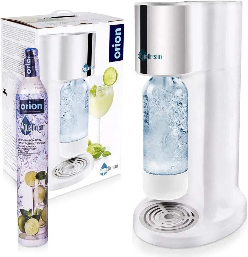 Siphonflasche, orion group Sprudler Wassersprudler Trinkwassersprudler Siphonflasche weiß, Weiß