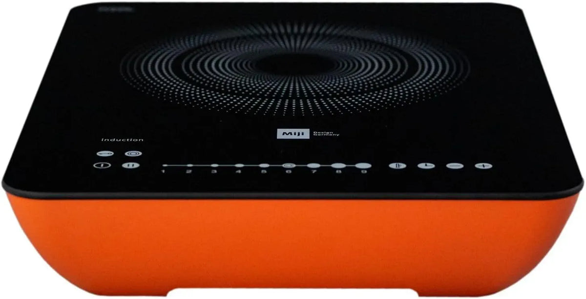 Induktionskochfeld, 2300 W, Induktionsplatte, autark, Camping, Star 3 ECO Trend sundown orange, kompakte Größe für Camping, 9 Stufen