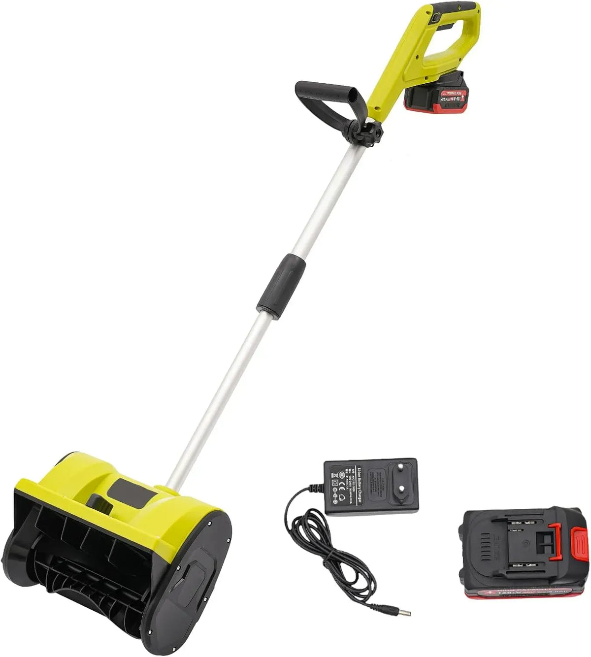 2200r/mi Akku-Schneefräse, Li-Ionen-Akku, Ladegerät, Schneeräumgerät, 32cm, 1200 W, 60 dB, 32 cm, 16 cm, 8 m, kabellos, für Terrassen