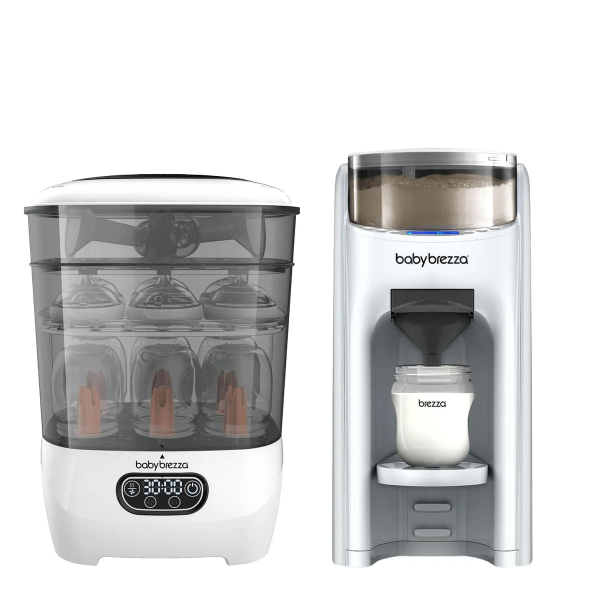 Komfortables All-in-One Set für automatische Babyflaschenzubereitung sowie hygienisches Sterilisieren & Trocknen, für Baby Brezza Sterilizer Dryer &