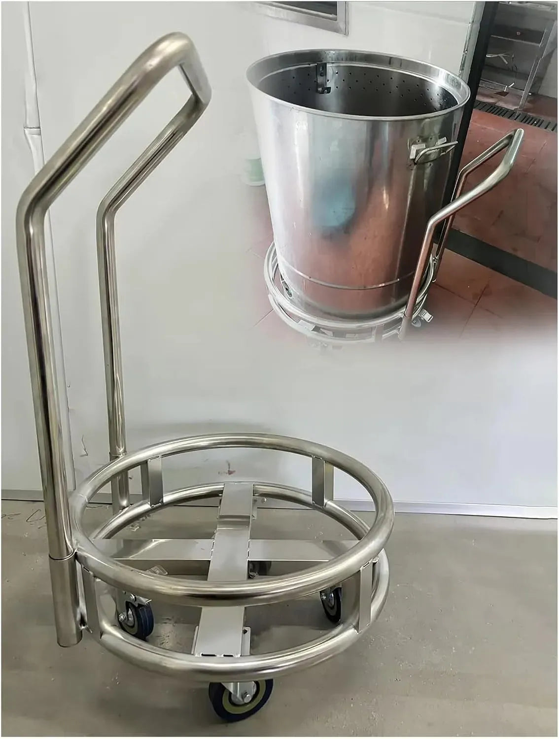 Dampfgarer, Wagen, 52 cm, Gastronomie, Edelstahl, für Ilatierte Eimer