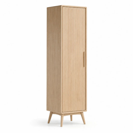 Kleiderschrank aus Eichenholz, 50 x 200 x 50 cm, Hellbraun