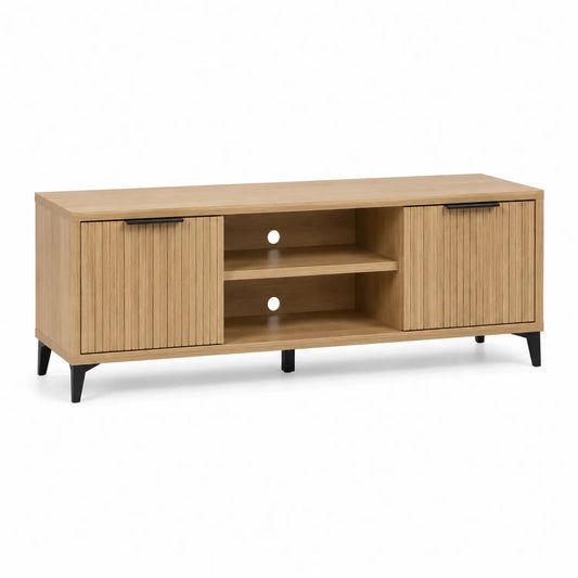 TV-Schrank aus Eichenfurnier mit Metallbeinen 120cm