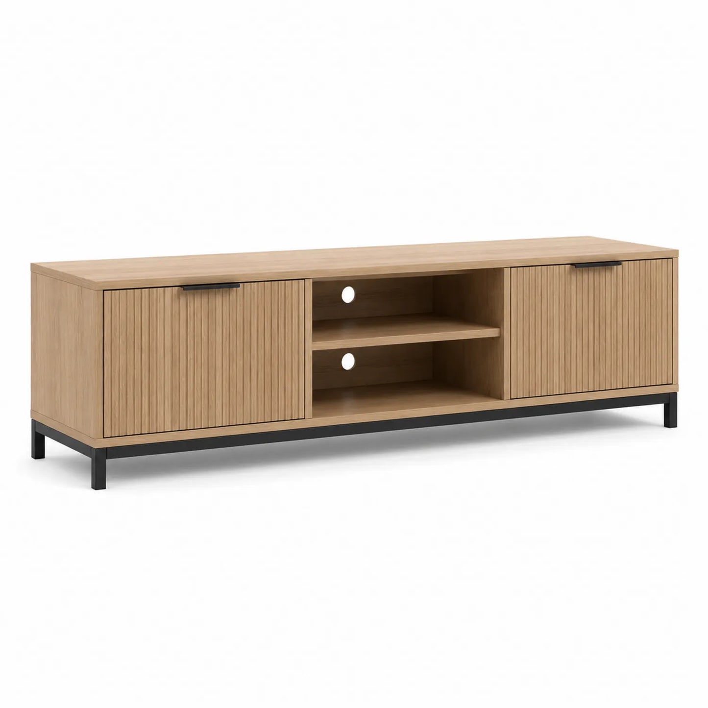 Holz TV-Schrank mit Metallrahmen 200x45x50 cm