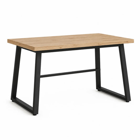 Esstisch Eichenholz Metallgestell 140x80x75 cm
