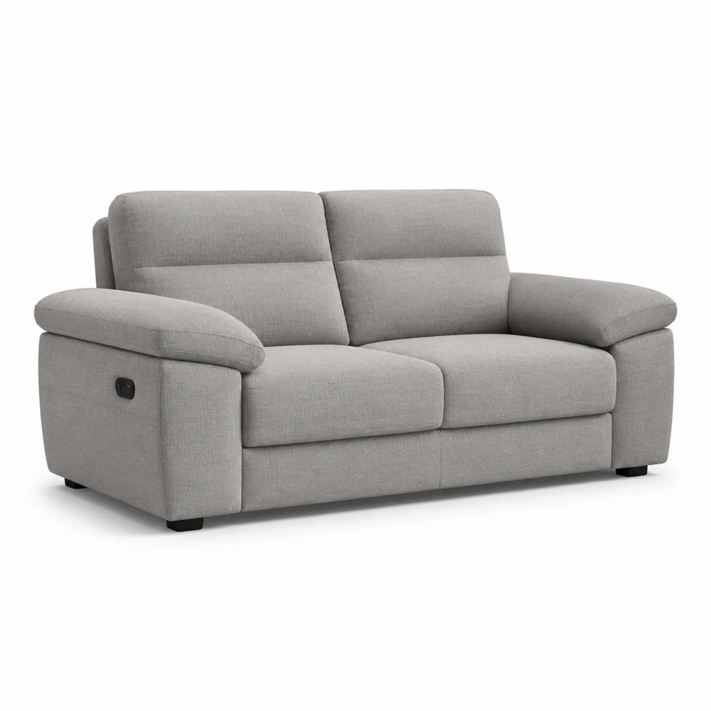 Polstersofa Zweisitzer Holzrahmen Polyester Hellgrau