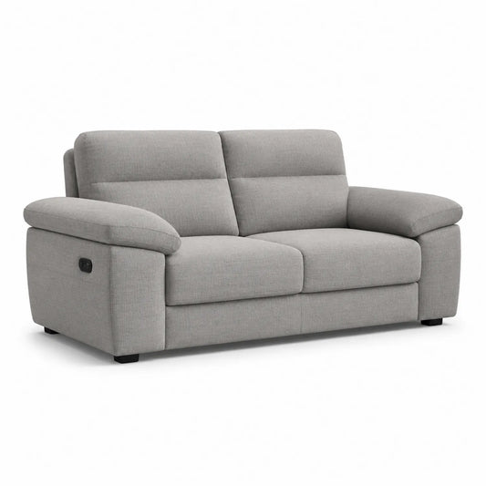 Polstersofa Zweisitzer Holzrahmen Polyester Hellgrau