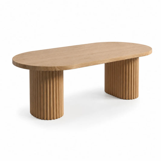 Ovaler Holzesstisch 200x100x75 cm