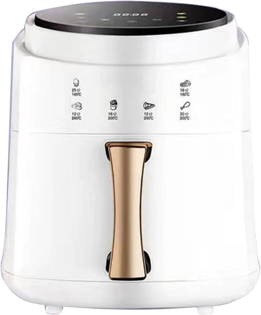 Heißluftfritteuse 30-Minuten-Timer, 8 L, 1500 W, Schwarz, einstellbare Temperaturregelung für gesundes