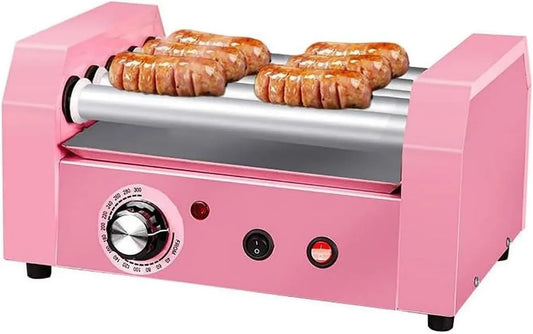 600-W-Edelstahl-Tischrollmaschine Edelstahl-Tischrollmaschine, Hot-Dog-Grill, 50 bis 300 °C