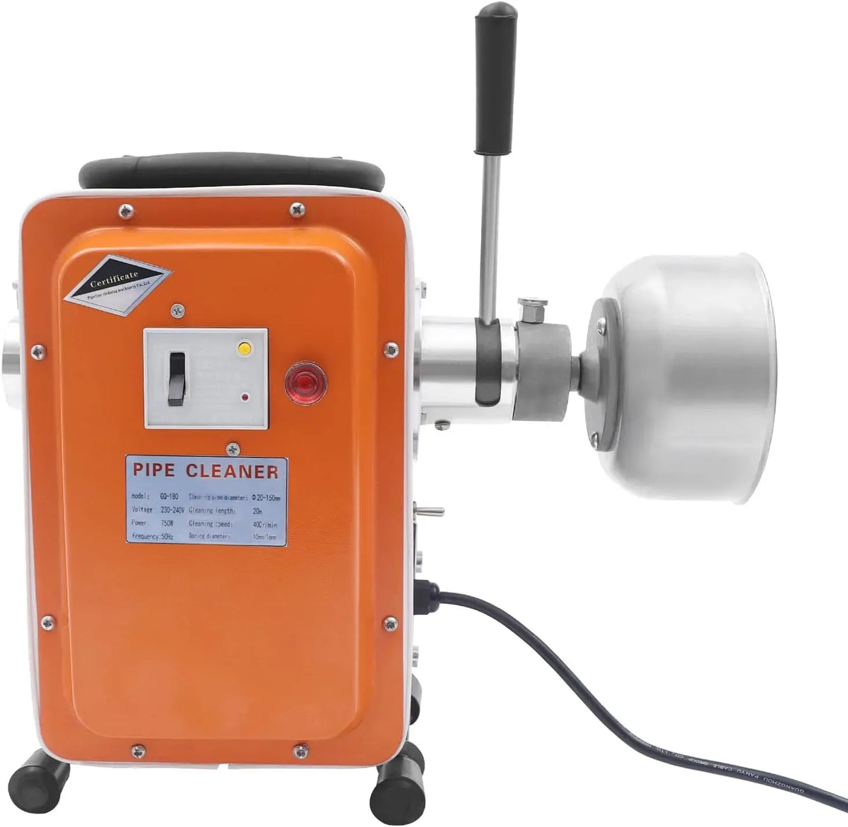 400r/min Ablaufreinigungsmaschine, Kupfermotor, 750 W, Rohrreinigungsmaschine