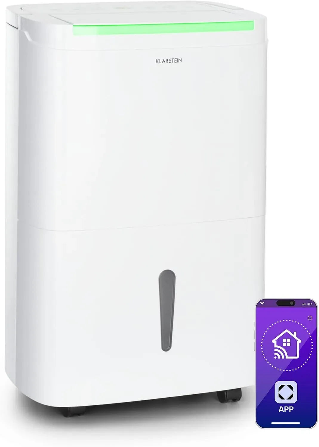 Klarstein 40L/24h Luftentfeuchter, 40 L, Timer, WLAN, App, Weiß, 7L Tank