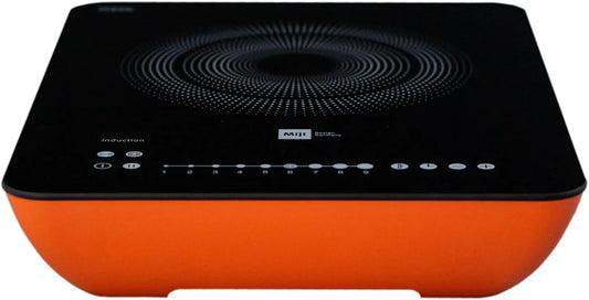 Induktionskochfeld, 2300 W, Induktionsplatte, autark, Camping, Star 3 ECO Trend sundown orange, kompakte Größe für Camping, 9 Stufen