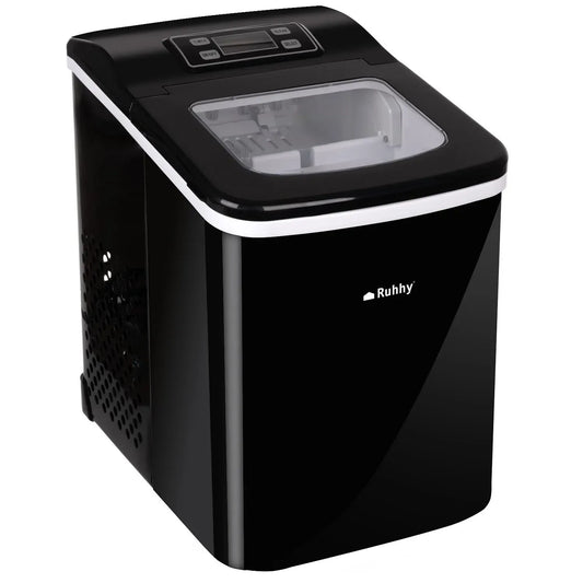 Eiswürfelmaschine, Ice Maker Produziert bis zu 12 kg Eis pro Tag, Büro und Partys 25565, Eiswürfel 2 Eisgrößen
