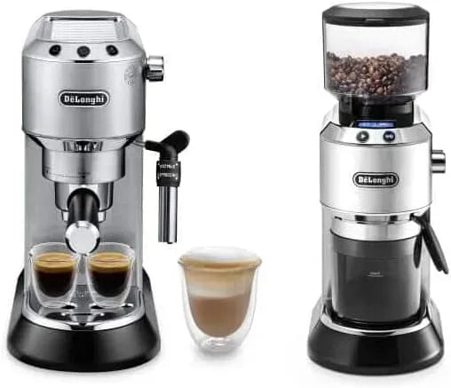 De'Longhi ECKG6821.M Milchaufschäumer, Milchschäumer, Kaffee- und Cappuccino-Maker, Traditionelle Barista-Espressopumpe, 18 Mahlgradeinstellungen