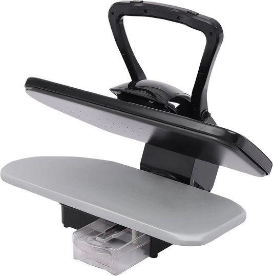 Dampfbügelpresse, Bügelmaschine, Bügelautomat, 2200 W, Touch-Bedienung, gewerblich, Schwarz, für Hemden Hosen Bettlaken