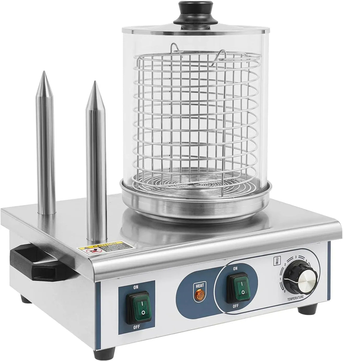 Toaster, 37 × 28,5 × 43,5 cm, 550 W, 50 bis 300 °C, Hot, Restaurant, Foodtruck, Edelstahl, Food Trucks