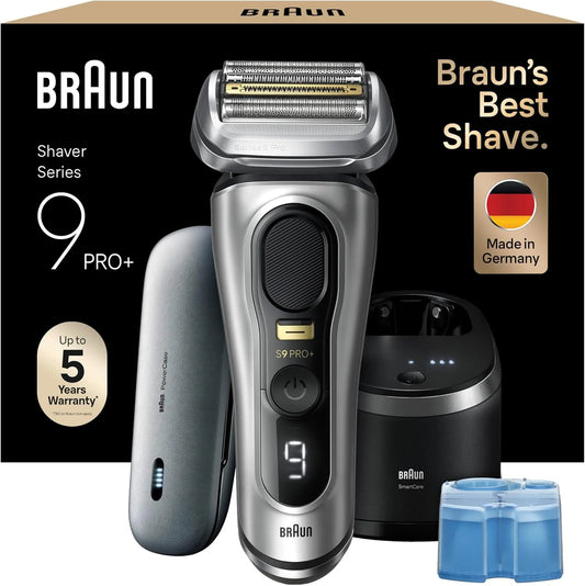 Braun Series 9 9577cc Langhaarschneider, Reinigungsstation, Rasierer, Silber