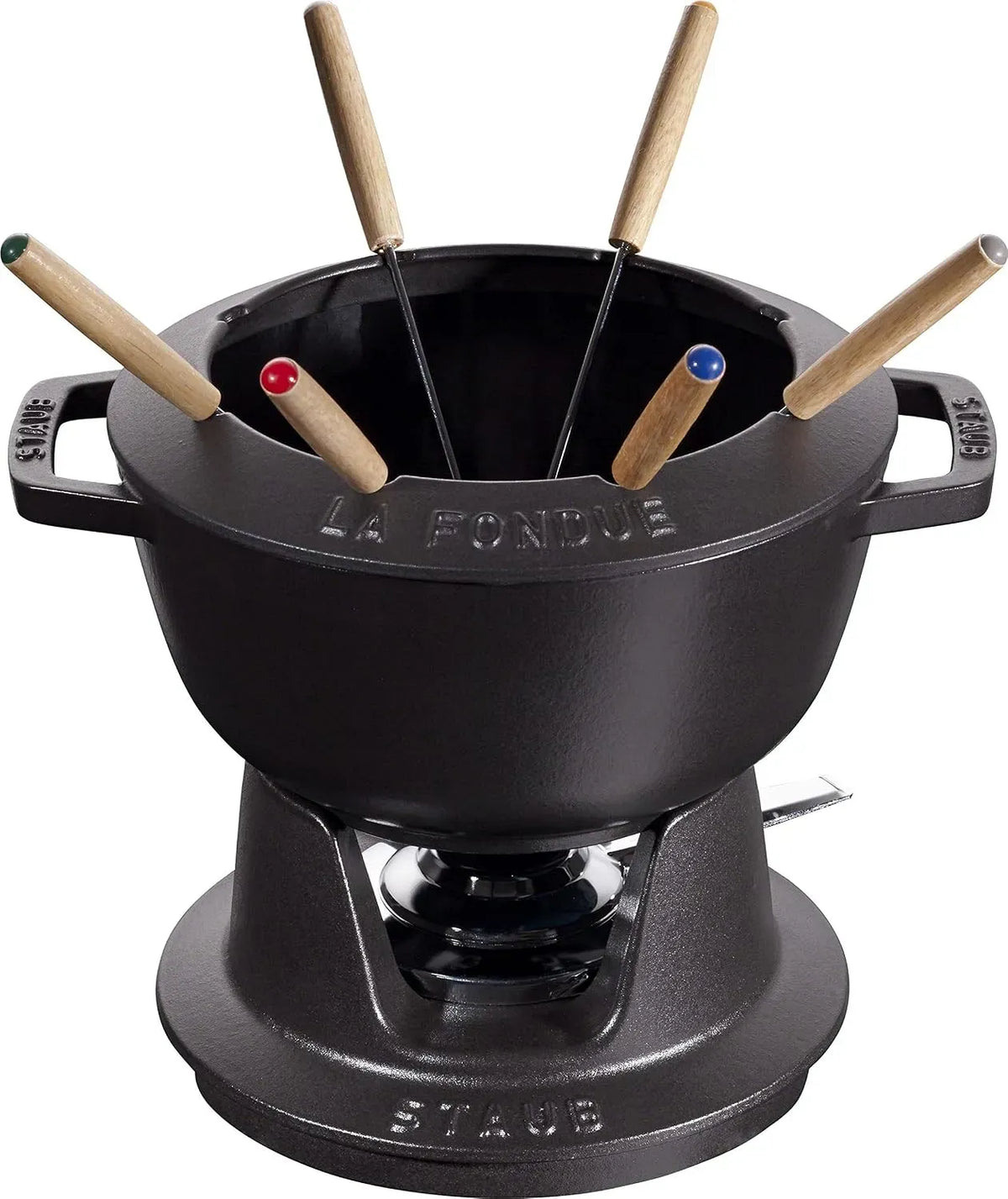 Fondue, 20 cm, 2,3 L, Gusseisen, Schwarz, für Käse- Schoko- und Fleisch-Fondue, STAUB