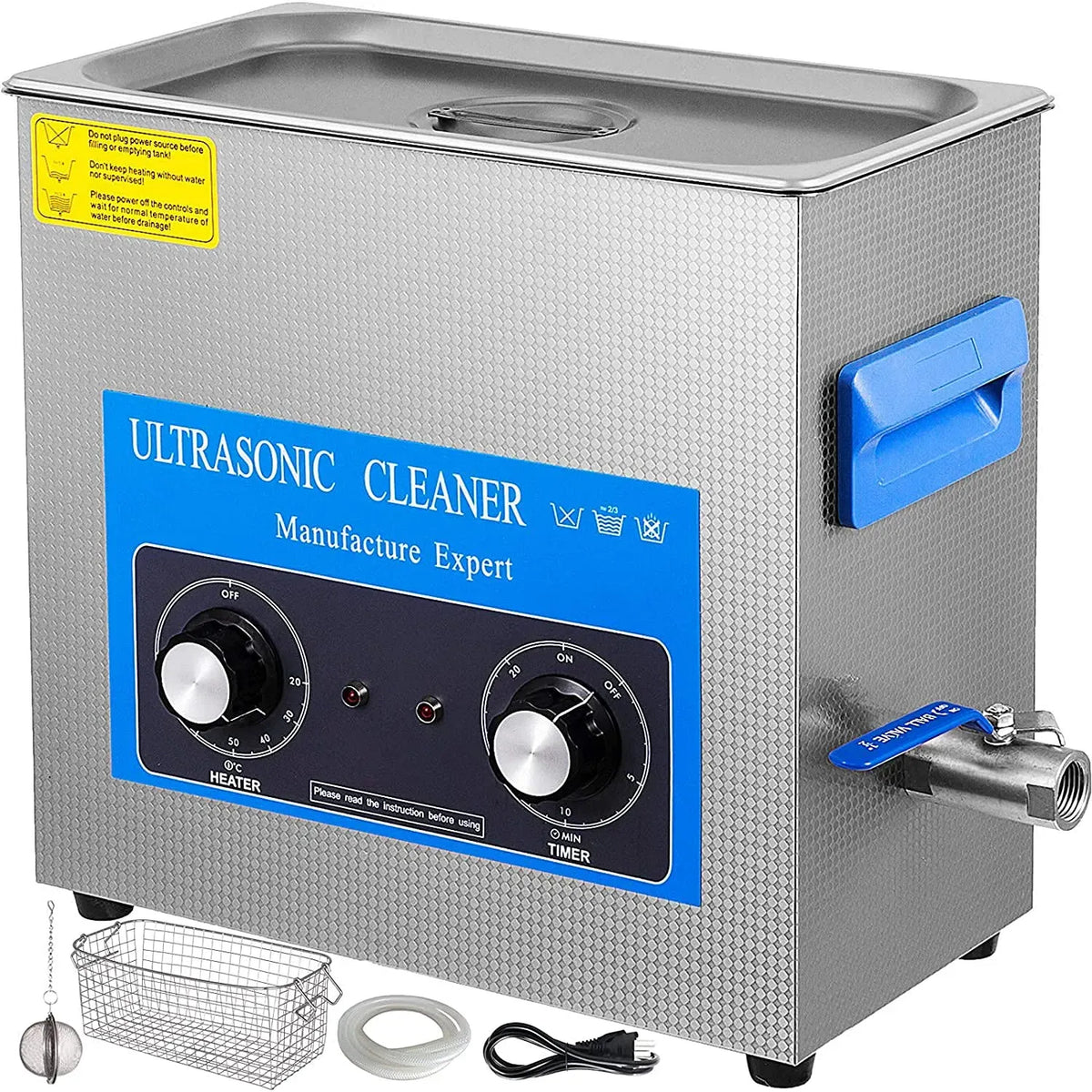 VEVOR Ultraschallreiniger, Reinigungsgerät, Schmuckreiniger, Heizung, Ultraschallreinigungsgerät, 15 L, 400 W, 220 V, Wärmefunktion
