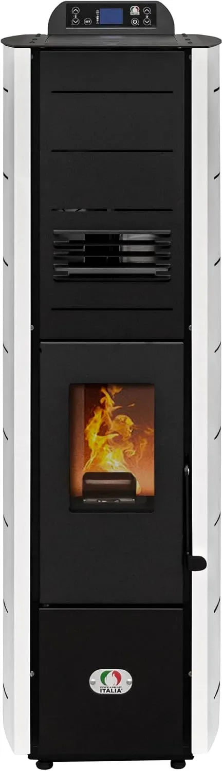Pelletofen, Colonna, 8 kW, 70 m, WLAN, schmal, 5 Geschwindigkeiten, Wärmefunktion, STUFE
