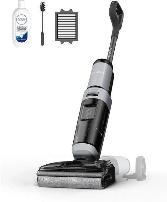 Staubsauger, Tineco FLOOR ONE i5 Stretch Nass Trockensauger, 180° Lay-Flat Waschsauger, 20kPa Saugkraft, 30 Min Laufzeit, 2‑in‑1 Saugen & Wischen