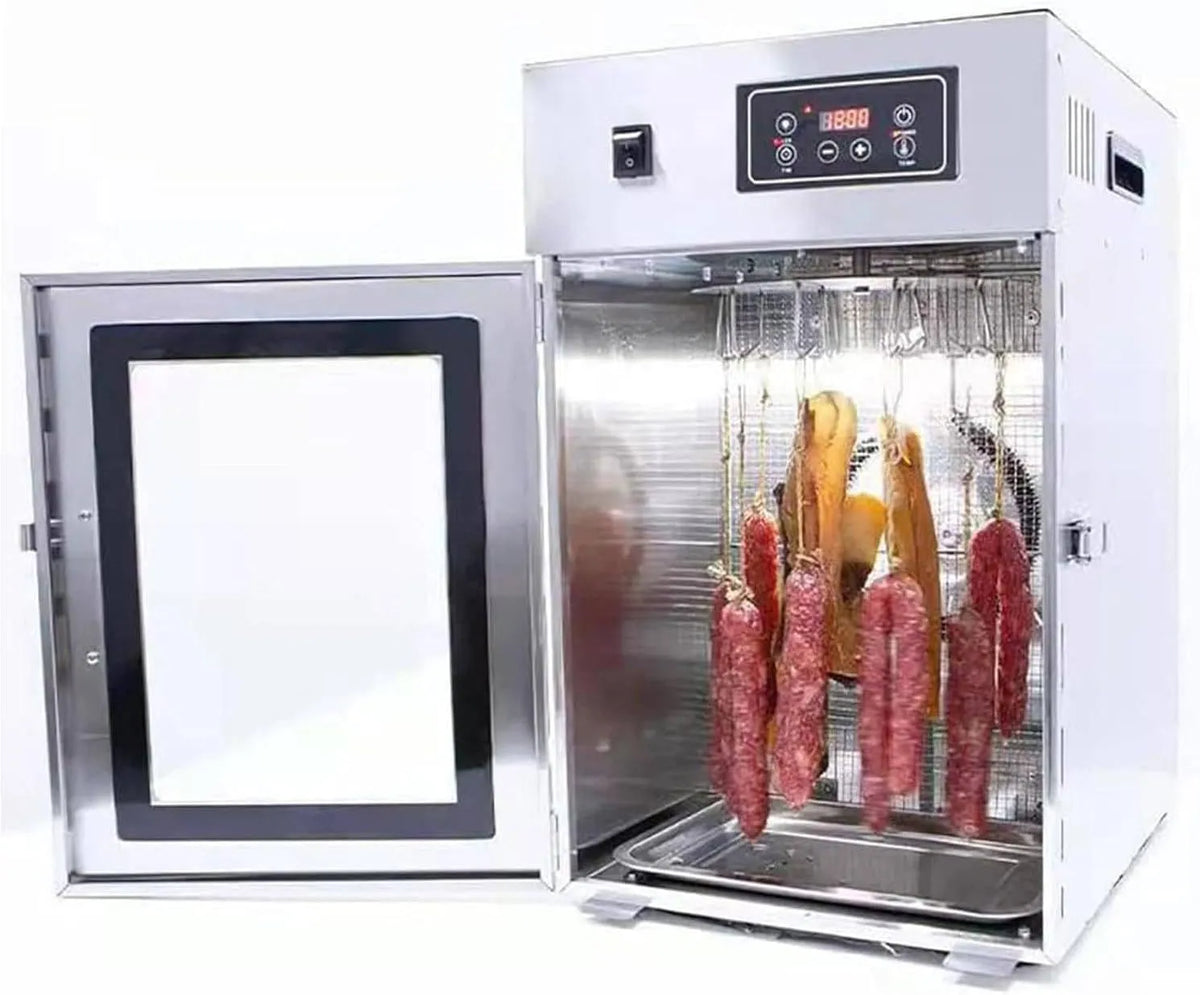 Trockenschrank, Dörrgerät, Lebensmitteltrockner, 800 W, Edelstahl, für Fleisch Mit 360°-Drehung