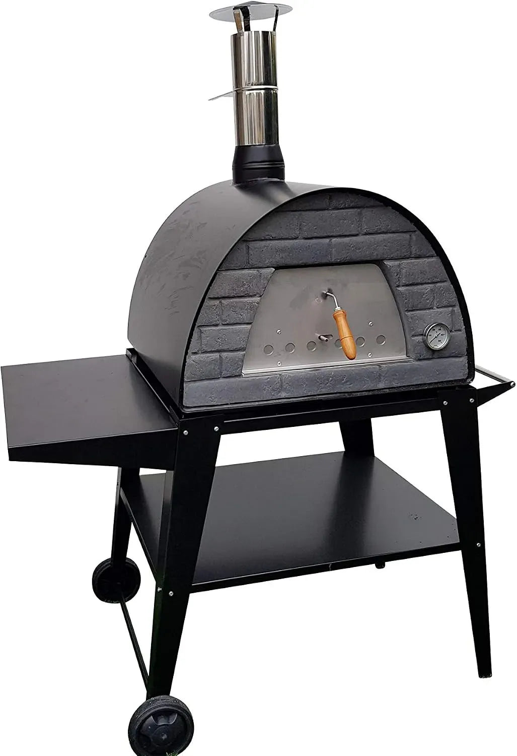 Backofen, Schwarz, Ofen zum Backen, Holzbackofen, mobiler Holzbackofen Maximus