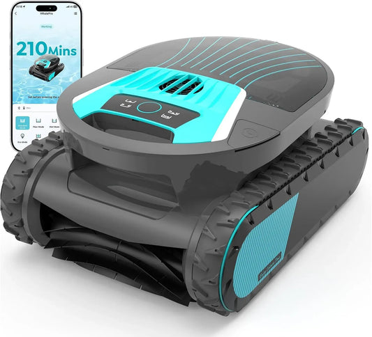 Poolreiniger, Poolroboter, Poolsauger, Akku, Poolreinigungsroboter, 7 Modi, kabellos, Stand- und Wandmontage