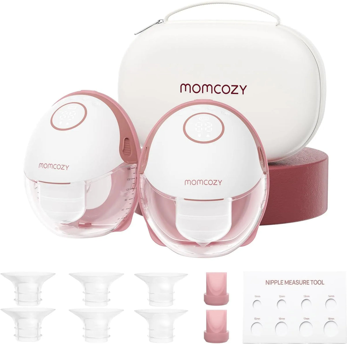 Milchpumpe 2er-Pack, elektrische Stillpumpe, tragbar, 3 Modi & 9 Stufen für maximale Diskretion und Komfort, 24 mm