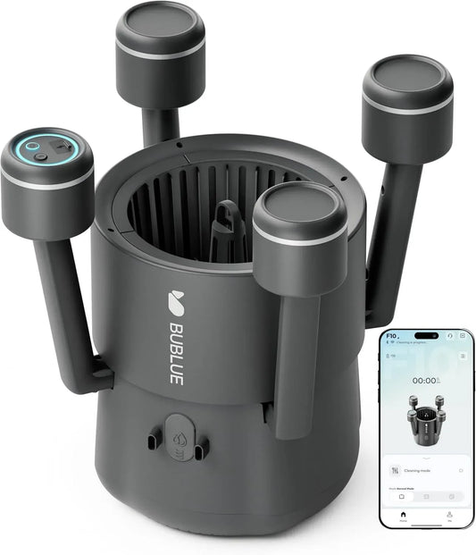 5-Liter-Filter Liter-Filter, Roboter, Akku, Poolreinigungsroboter, App, kabellos, für eingelassene und Aufstellpools, BUBLUE