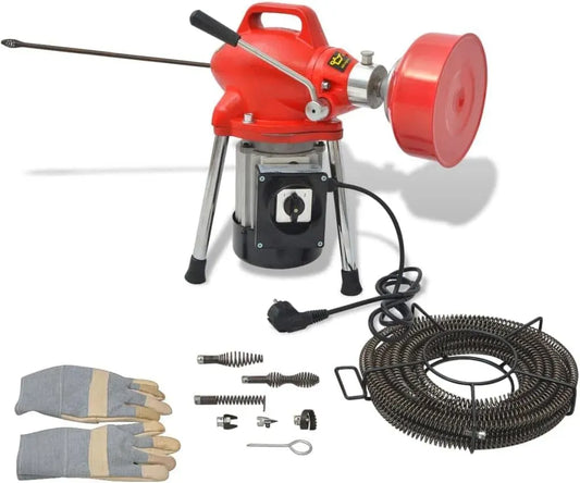 Rohrreinigungsmaschine, 250 W, 5 mm, vidaXL, Rohrreinigungsmaschine 250W 12,5mx16mm / 4,5mx9,5mm