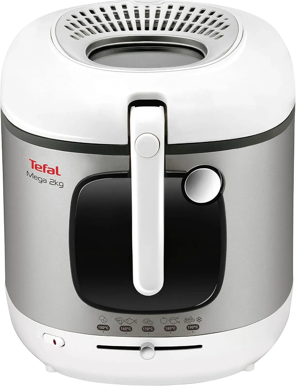 Tefal FR4800 Geschirrspüler, 3,3 L, Spülmaschine, Thermostat, Edelstahl, Weiß, Mega 2 kg Elektrische Fritteuse, 3,3 L Öl-Kapazität