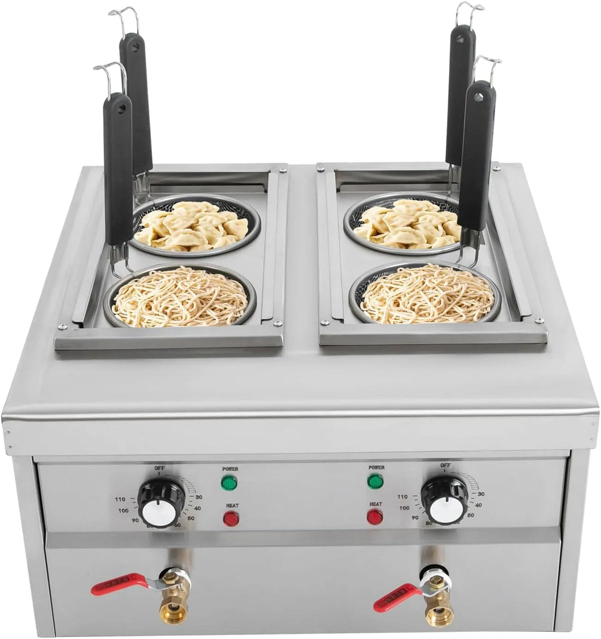 Spargeltopf, Nudelkocher, Pastakocher, 9 L, 30 bis 110 °C, 220 V, Edelstahl, Wärmefunktion