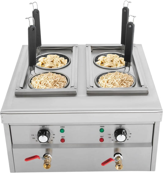 Spargeltopf, Nudelkocher, Pastakocher, 9 L, 30 bis 110 °C, 220 V, Edelstahl, Wärmefunktion