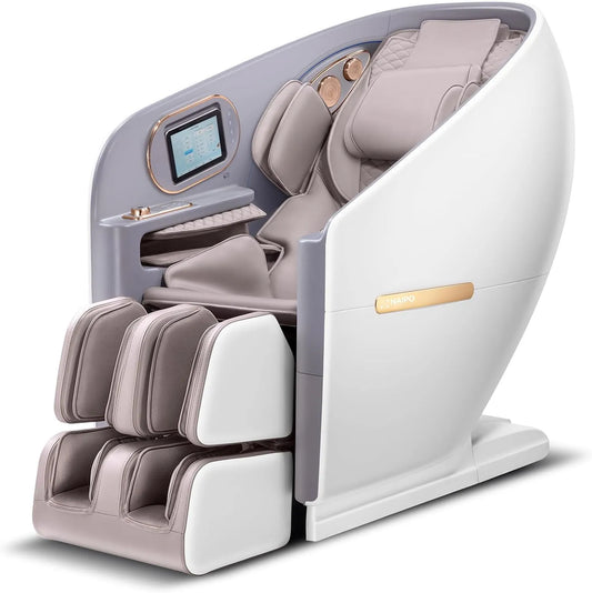 Relax- und Massagesessel S80 8-inch, Weiß, Massagestuhl, S80 High-end Massagestuhl
