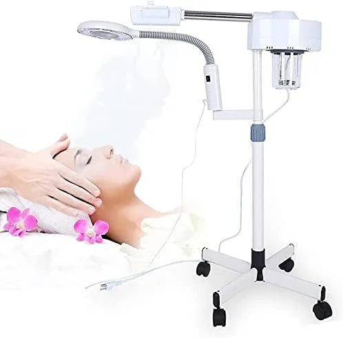 2-in-1 Warmnebel-Luftbefeuchter, LED-Beleuchtung, Dampf, Wärmefunktion, für Thermal Spa und Hautpflege