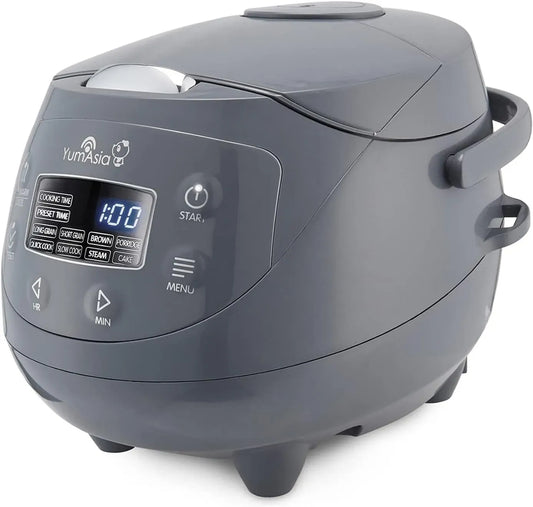 Ninja Mini-Reiskocher, elektrischer Multikocher, elektrischer Reiskocher, 0,63 L, 240 V, 5 Tassen, Grau
