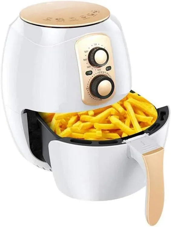 Heißluftfritteuse, 31,5 × 26 cm, Edelstahl, elektrische Fritteuse ohne Öl, elektrische Pfanne mit Vortex-Wärmeflusstechnologie