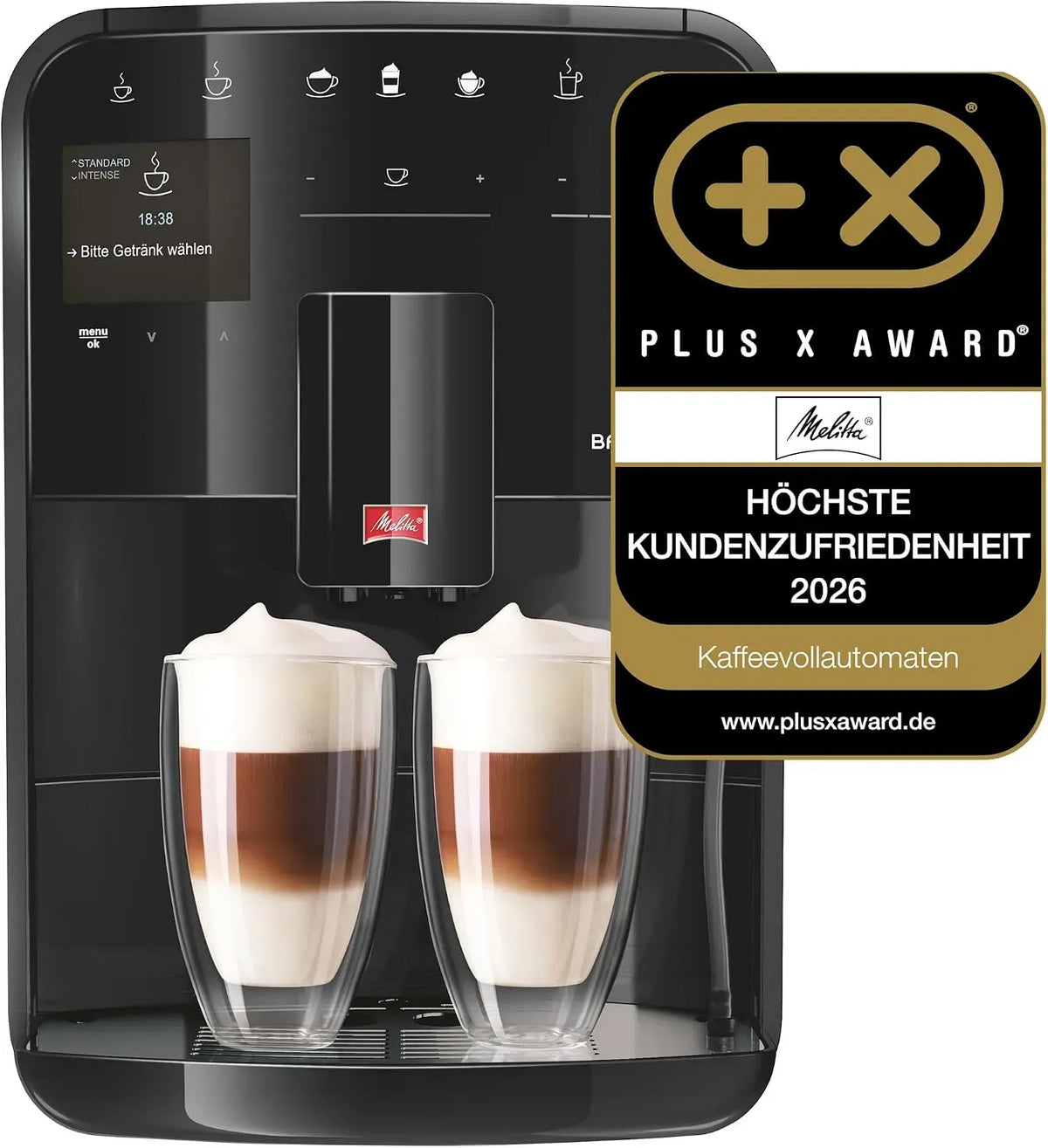 Melitta Kaffeevollautomat, leise, Schwarz, automatische Kaffeemaschine, Barista SE Kaffeevollautomat mit Milchsystem