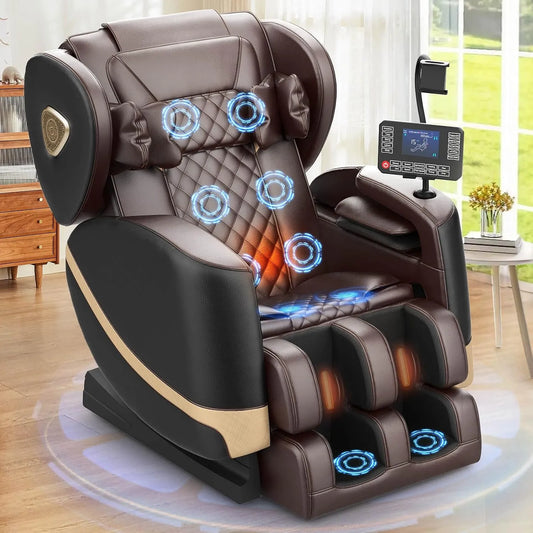 Relax- und Massagesessel, Transportrollen, Bluetooth, 10 Massagerollen, Bluetooth-Lautsprecher