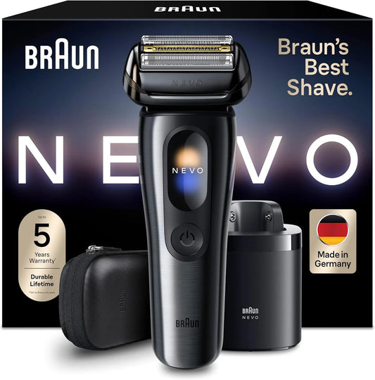 Braun NEVO15115C Rasierer, IP65, Touch-Bedienung, Schwarz, für Eine Rasur Ohne Kompromisse